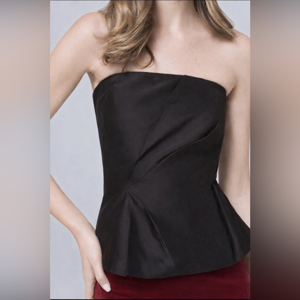 White House Black Market Strapless Black bustier size 4 women tube top